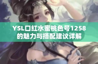 YSL口红水蜜桃色号1258的魅力与搭配建议详解