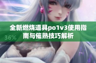全新燃烧道具po1v3使用指南与催熟技巧解析