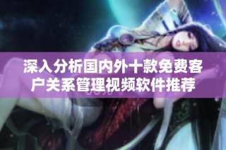 深入分析国内外十款免费客户关系管理视频软件推荐