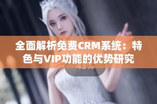 全面解析免费CRM系统：特色与VIP功能的优势研究