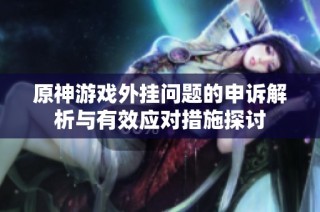原神游戏外挂问题的申诉解析与有效应对措施探讨