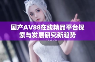 国产AV88在线精品平台探索与发展研究新趋势