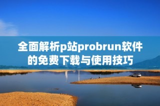全面解析p站probrun软件的免费下载与使用技巧