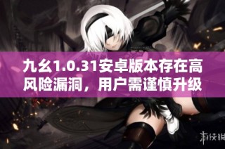 九幺1.0.31安卓版本存在高风险漏洞，用户需谨慎升级