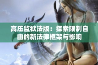 高压监狱法版：探索限制自由的新法律框架与影响