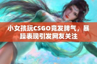 小女孩玩CSGO竟发脾气，暴躁表现引发网友关注