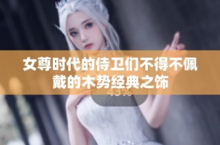 女尊时代的侍卫们不得不佩戴的木势经典之饰