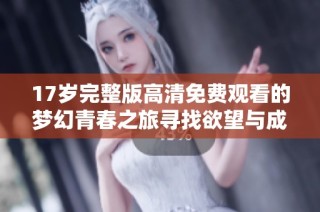 17岁完整版高清免费观看的梦幻青春之旅寻找欲望与成长
