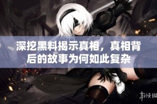 深挖黑料揭示真相，真相背后的故事为何如此复杂