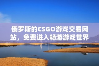 俄罗斯的CSGO游戏交易网站，免费进入畅游游戏世界
