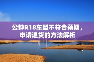 公钟R18车型不符合预期，申请退货的方法解析