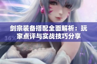 剑宗装备搭配全面解析：玩家点评与实战技巧分享