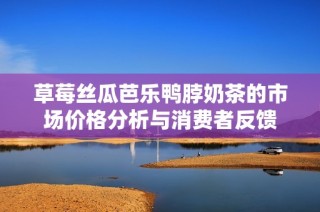 草莓丝瓜芭乐鸭脖奶茶的市场价格分析与消费者反馈