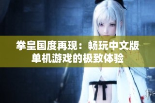 拳皇国度再现：畅玩中文版单机游戏的极致体验