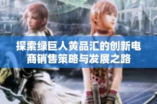 探索绿巨人黄品汇的创新电商销售策略与发展之路