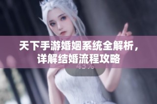 天下手游婚姻系统全解析，详解结婚流程攻略