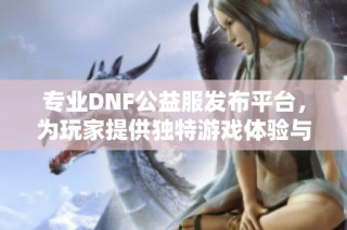 专业DNF公益服发布平台，为玩家提供独特游戏体验与服务