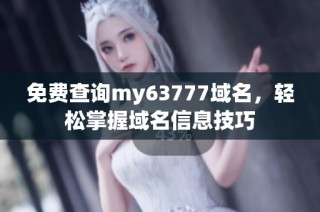 免费查询my63777域名，轻松掌握域名信息技巧