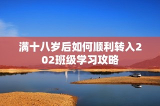满十八岁后如何顺利转入202班级学习攻略