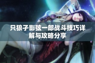 只狼孑影弦一郎战斗技巧详解与攻略分享