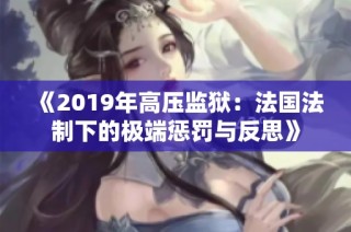 《2019年高压监狱：法国法制下的极端惩罚与反思》