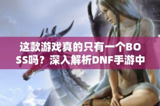 这款游戏真的只有一个BOSS吗？深入解析DNF手游中的挑战模式