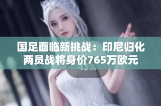 国足面临新挑战：印尼归化两员战将身价765万欧元