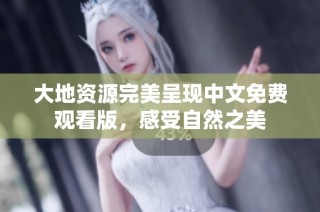 大地资源完美呈现中文免费观看版，感受自然之美