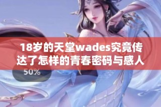 18岁的天堂wades究竟传达了怎样的青春密码与感人故事