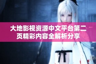 大地影视资源中文平台第二页精彩内容全解析分享