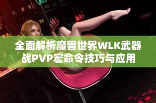 全面解析魔兽世界WLK武器战PVP宏命令技巧与应用
