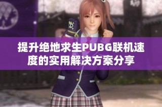 提升绝地求生PUBG联机速度的实用解决方案分享