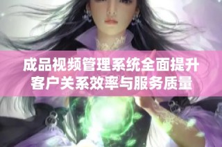 成品视频管理系统全面提升客户关系效率与服务质量
