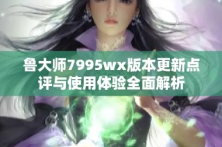 鲁大师7995wx版本更新点评与使用体验全面解析