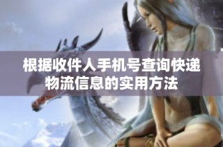 根据收件人手机号查询快递物流信息的实用方法