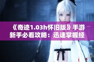 《奇迹1.03h怀旧版》手游新手必看攻略：迅速掌握经典玩法技巧