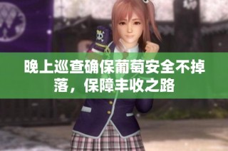 晚上巡查确保葡萄安全不掉落，保障丰收之路