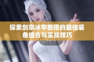 探索剑宗冰甲散搭的最佳装备组合与实战技巧