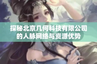 探秘北京几何科技有限公司的人脉网络与资源优势