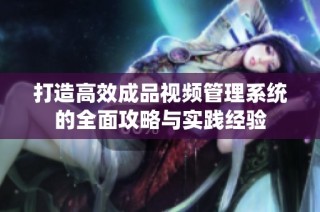 打造高效成品视频管理系统的全面攻略与实践经验