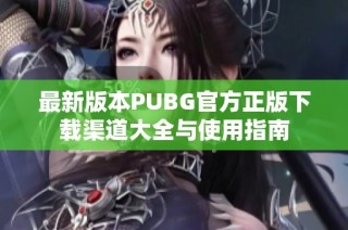 最新版本PUBG官方正版下载渠道大全与使用指南