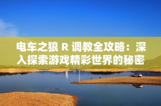 电车之狼 R 调教全攻略：深入探索游戏精彩世界的秘密