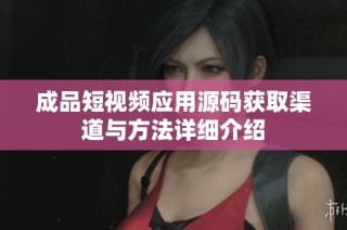 成品短视频应用源码获取渠道与方法详细介绍