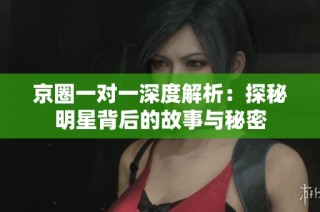 京圈一对一深度解析：探秘明星背后的故事与秘密