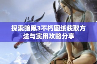探索暗黑3不朽图纸获取方法与实用攻略分享