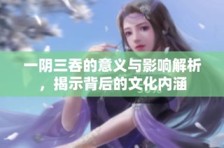 一阴三吞的意义与影响解析，揭示背后的文化内涵