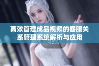 高效管理成品视频的客服关系管理系统解析与应用