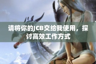 请将你的JCB交给我使用，探讨高效工作方式