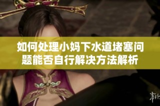 如何处理小妈下水道堵塞问题能否自行解决方法解析