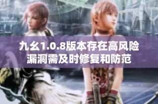 九幺1.0.8版本存在高风险漏洞需及时修复和防范
